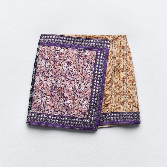 Zara Dresses & Skirts - Made in India 🇮🇳 Size Small | Zara | Embroidered Wrap Style Skirt Boho